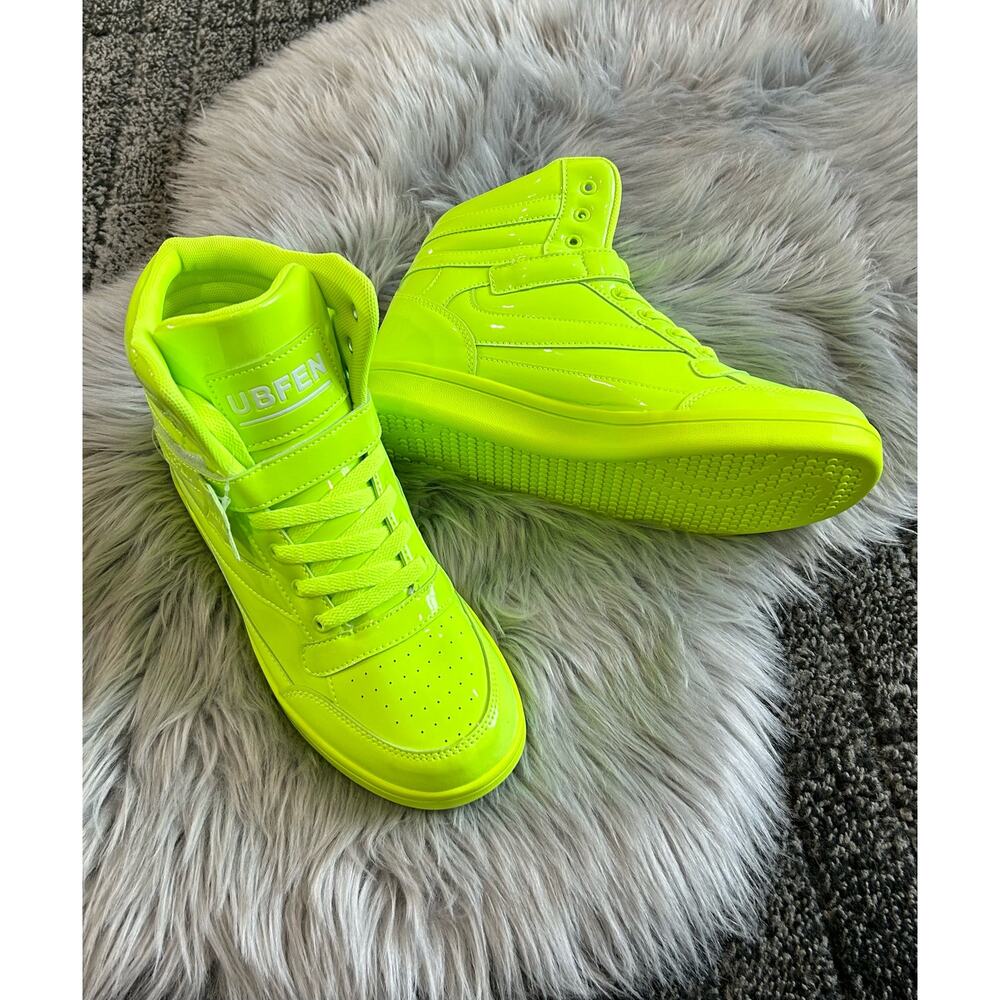 Neon UBFEN Hidden Wedge Sneaker Booties‎ Women's Size 11